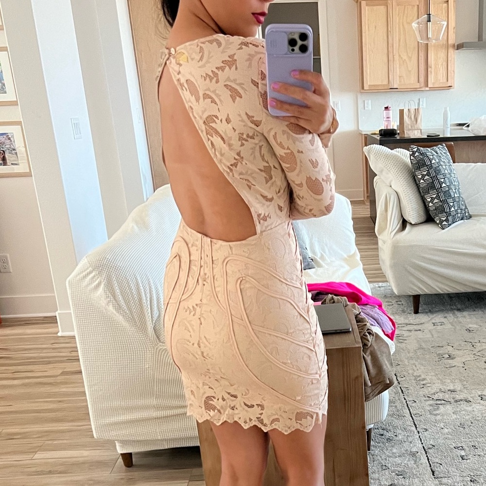 Open back limited edition lace dress